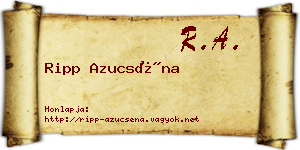 Ripp Azucséna névjegykártya